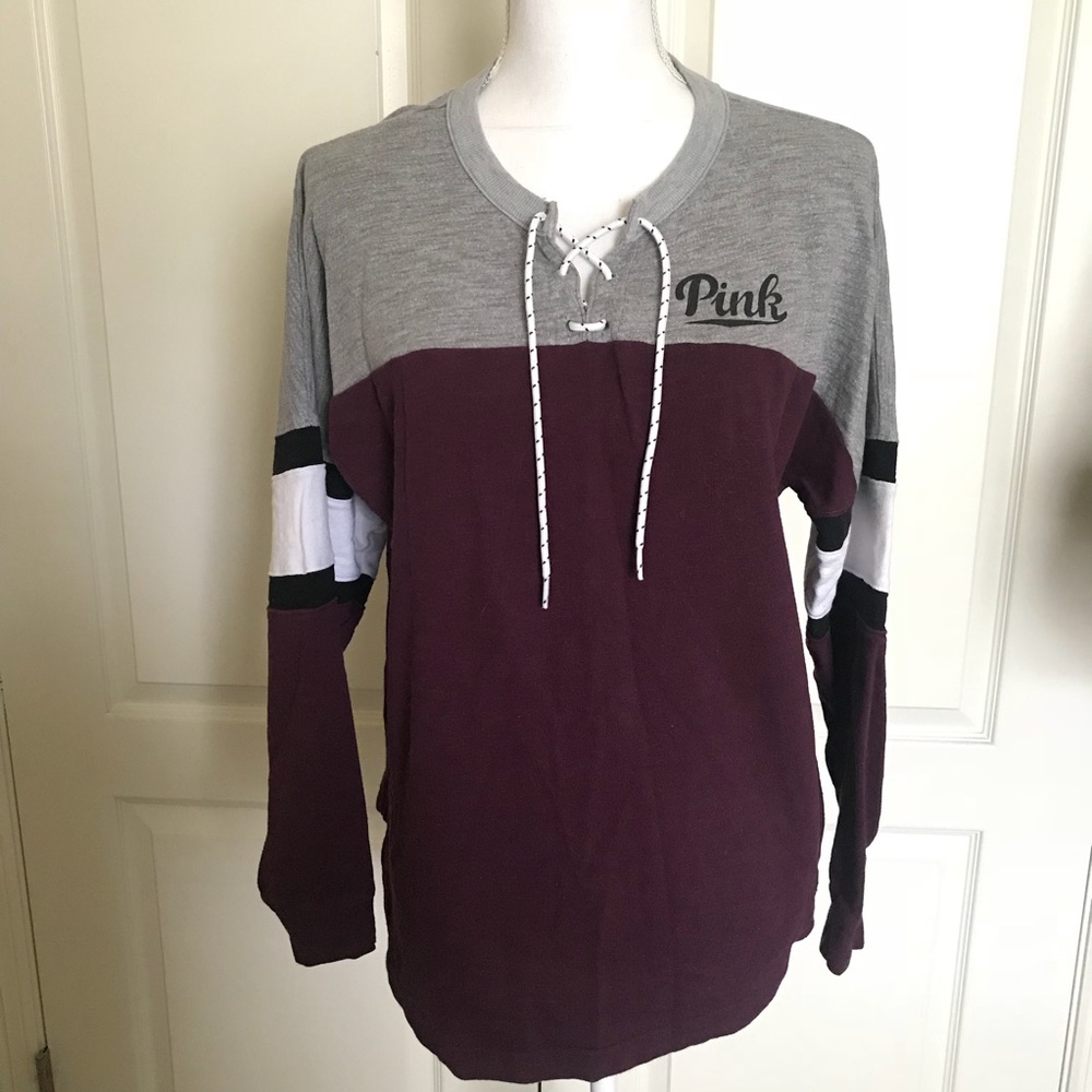 💕 VS PINK Eggplant and Gray Sweatshirt 💕